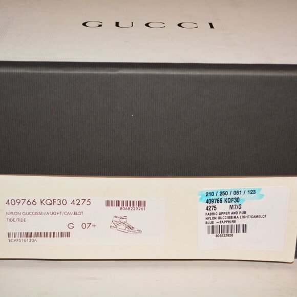 COPY - NIB GUCCI GG GUCCISSIMA MENS HITOP NYLON LEATHER SNEAKERS main image 4